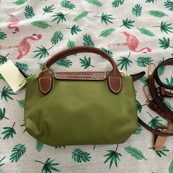 Longchamp Tote Crossbody Bag Moss Green Xs Mini - Picture 2 of 5